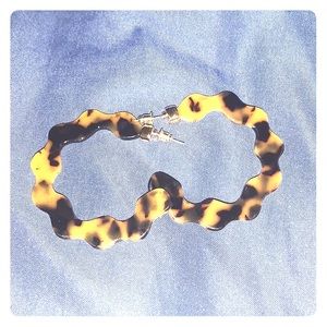 Acrylic hoop earring